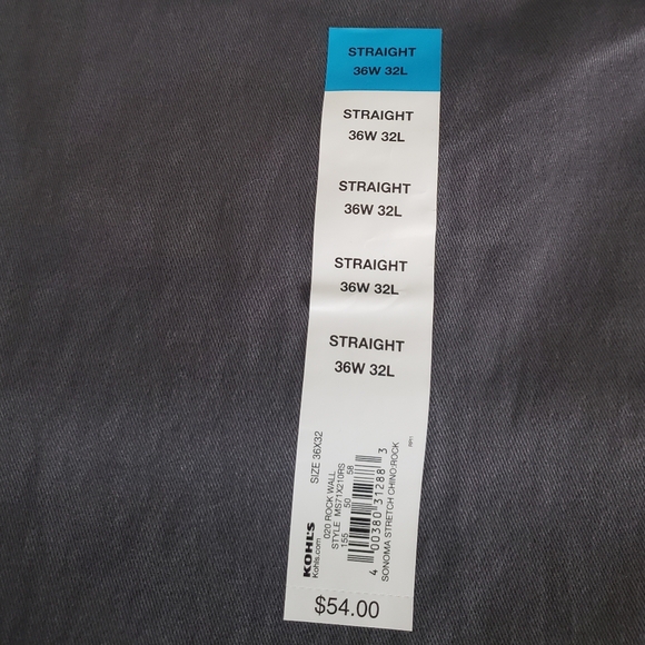 Sonoma Men’s Gray Flexwear Flat Front Pants 36/32 NWT! - Picture 4 of 5